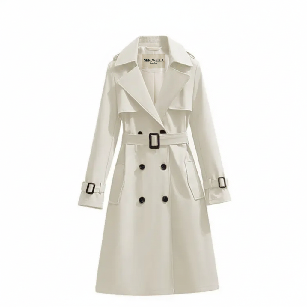 BELGRAVIA IVORY TRENCH LOOK COAT