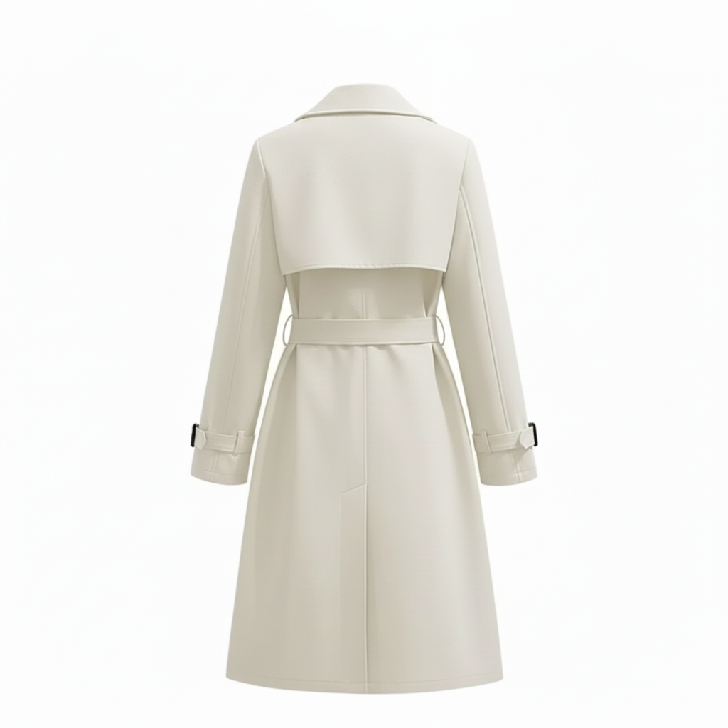 BELGRAVIA IVORY TRENCH LOOK COAT